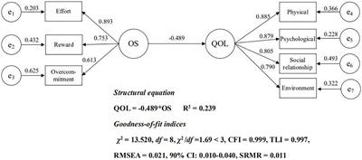 Occupational Stress and the Quality of Life of Nurses in Infectious Disease Departments in China: The Mediating Role of Psychological Resilience